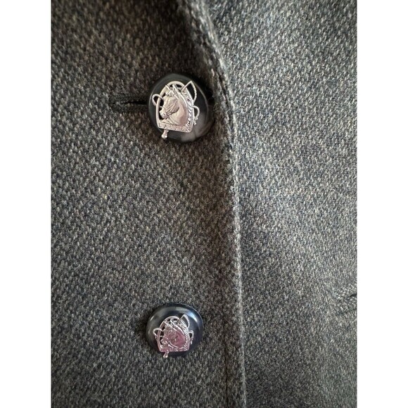 Vintage Lauren Ralph Lauren Women 4P Olive Jacket Blazer Lambswool Preppy - Picture 3 of 13